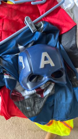 Captain America kids small Halloween costume and mask