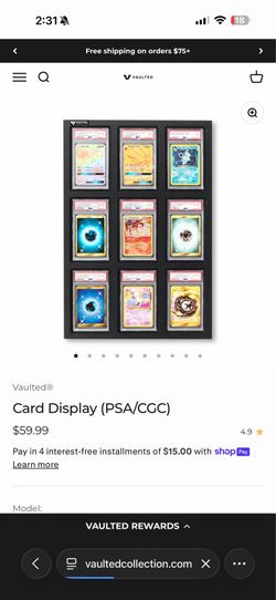 Vaulted Card Display (PSA/CGC)