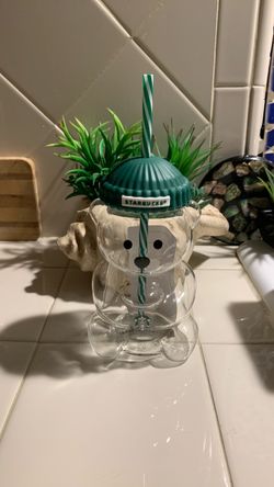 starbucks barista glass bear cup