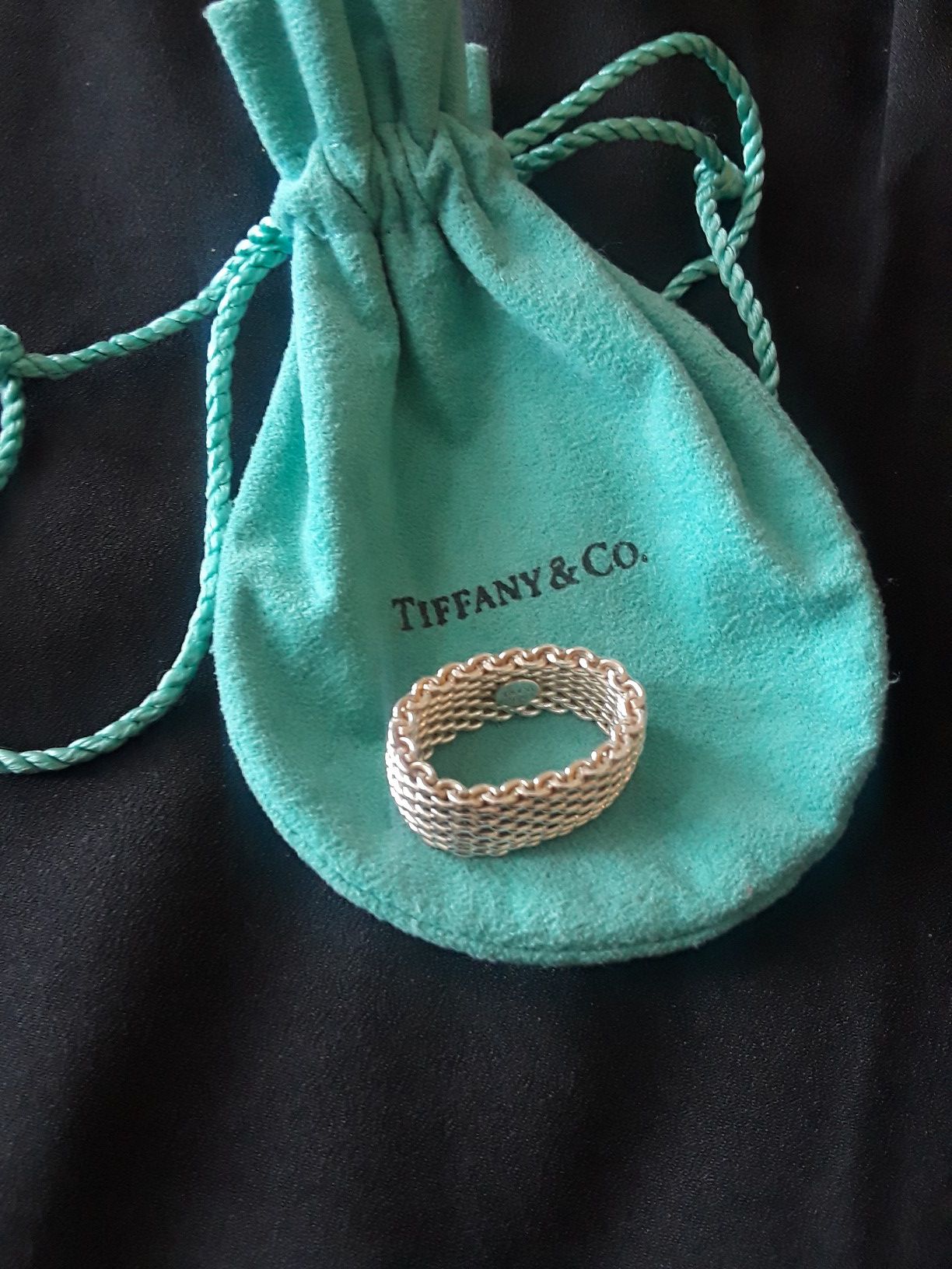 Authentic Tiffany & Co mesh ring .925 size 6 *Like new*