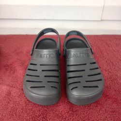 Nautica River Edge Slip On Water Shoes Clogs Black men's Size 9 women's size 11