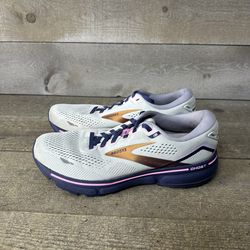 Brooks Ghost 15 Shoes Womens Size 9.5 Medium B Gray Purple Pink 1203801 B492