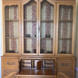 Elegant Display Cabinet With “Hidden”  Secretary Desk