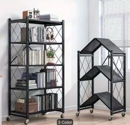 Foldable 4/5 layers storage shelf