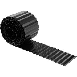 New - 6 x 20 ft. Black Corrugated Metal Garden Edging for Lawn Flower Beds Paver Durable Fence