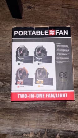 Portable fan with light