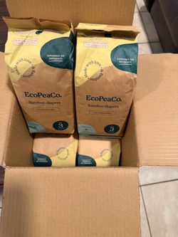 EcoPeaCo Bamboo Diapers Size 3 Trial Pack x4
