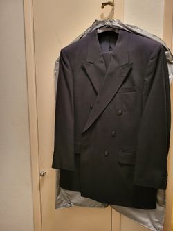 Stafford Black Double Breasted Suit