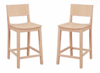 LINON HOME DECOR - DEVIN COUNTER STOOL UNFINISHED (SET OF 2) - CS279UNF02KD