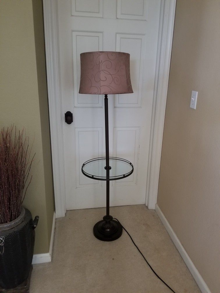 Floor Lamp End Table Combo