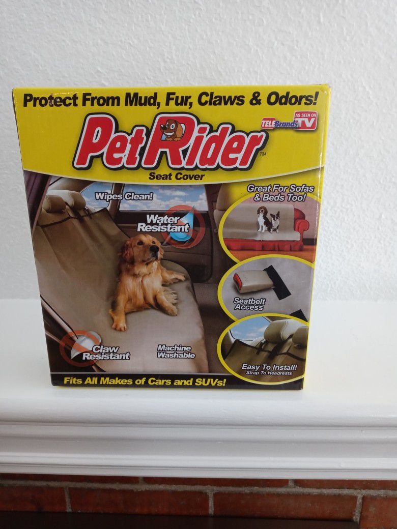 PET RIDER SEAT COVER !!! NEW IN UNOPENED BOX !!!! $15.00. !! PICK UP ONLY !!!