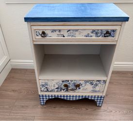 Decorative Blue End Table