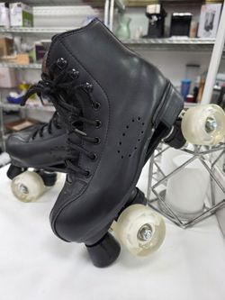Black Quad Roller Skates