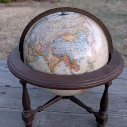 Replogle 12" World Classic Globe on Wood Stand – Cold War Era 1980s Geography

