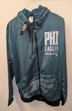 NWT Philadelphia Eagles Hoodie Adult XL Green New Era Official Combine Training