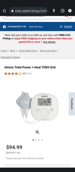 OMRON Healthcare PM800 Total Power with Heat Tens Unit Therapy Pain Relief  for sale online