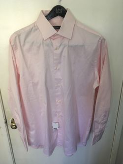 New Saks Fifth Ave Brand Dress Shirt Size 17 36 Pink
