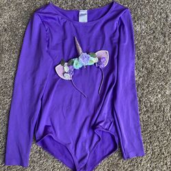 Purple Unicorn Headband and Bodysuit 