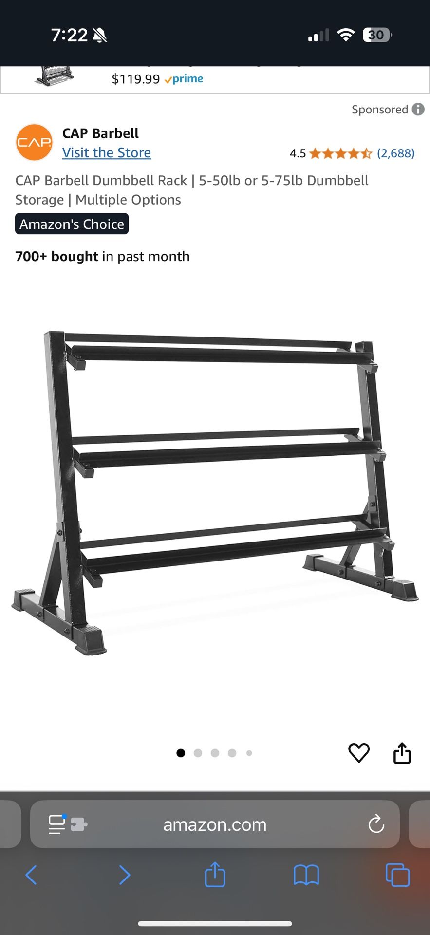 CAP 3 Tier Dumbbell Storage