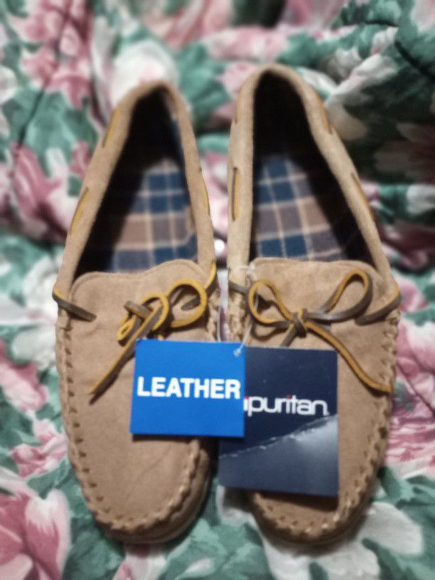 Puritan Leather Slippers 