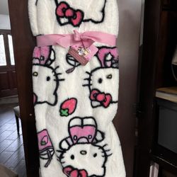 Hello Kitty Coffe And Strawberry Blankets 