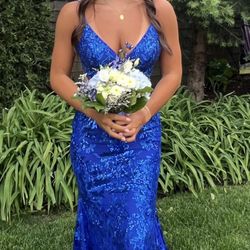 Gipper Royal Blue Prom Dress