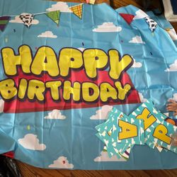 Free Backdrop And Birthday Banner