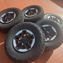 BFGOODRICH ALL-TERRAIN  T/A K20 TIRES WITH RIMS (5)