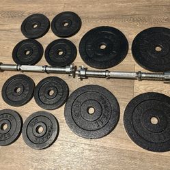 BRAND NEW Adjustable Dumbbells 46 lbs ( Total: 92 lbs)