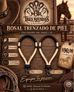 Rawhide Bosal/Bosales de cuero crudo