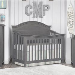 NEW Baby Crib Rustic Grey (Retails For $550)