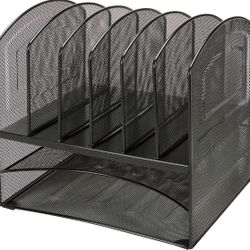 Nice Desk File Paper Mail Organizer Steel Mesh Wired Lorell Horizontal Vertical
