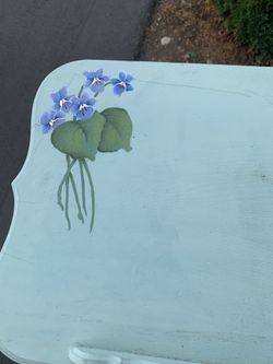 Hand Painted Entry Table Or Music Stand Or Bible Table