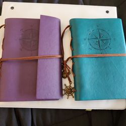 Faux Leather Journals With Pendants