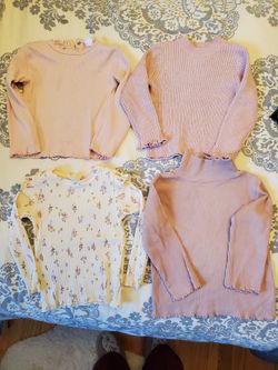 Zara Girls Long Sleeve Tshirts, One Sweater Top. Size 18-24 Months