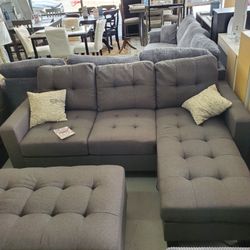 New 3 Piece Sofa 🛋 Couch Sectional Gray Color. Special Price