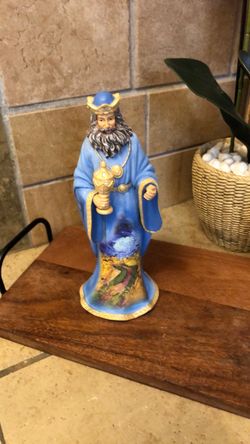 Wise Man Nativity Figurine Blue Robe
