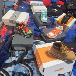 Boy Sneakers And Timberlands Size 11c 