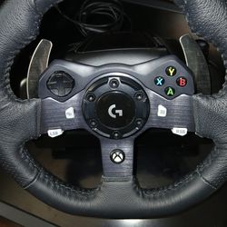 Xbox Logitech Steering Wheel with pedals