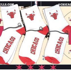 Chicago Bulls Ankle Sport Socks 3 Pairs! 