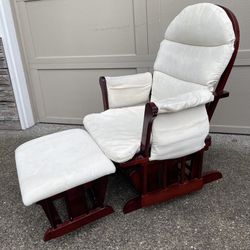 Glider/Rocker Chair With Footstool Ottoman