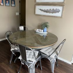 World Market Farm House Kitchen Table (Heavy-Duty Metal & Wood)