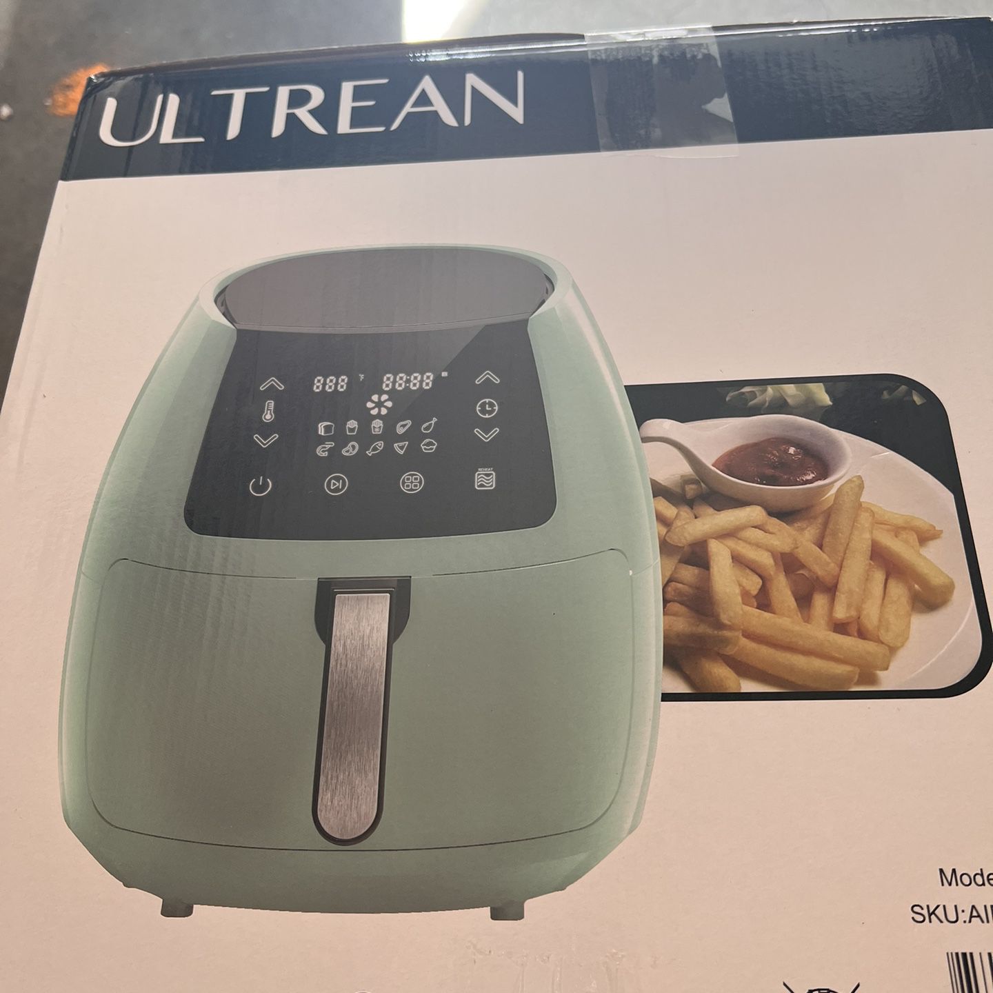 Ultrean 5.8 Quart Air Fryer, Electric Hot Air Fryers Oilless Cooker with 10  Presets, Digital LCD Touch Screen, Nonstick Basket, 1700W, UL Listed (Gree  for Sale in Bakersfield, CA - OfferUp