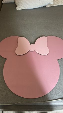 Minnie mouse head wood party cut out