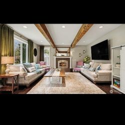 Harleson Sofa Set By Ashley Home Furniture In Wheat With Nail Head Trim