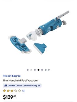 11-in Handheld Pool Vacuum
