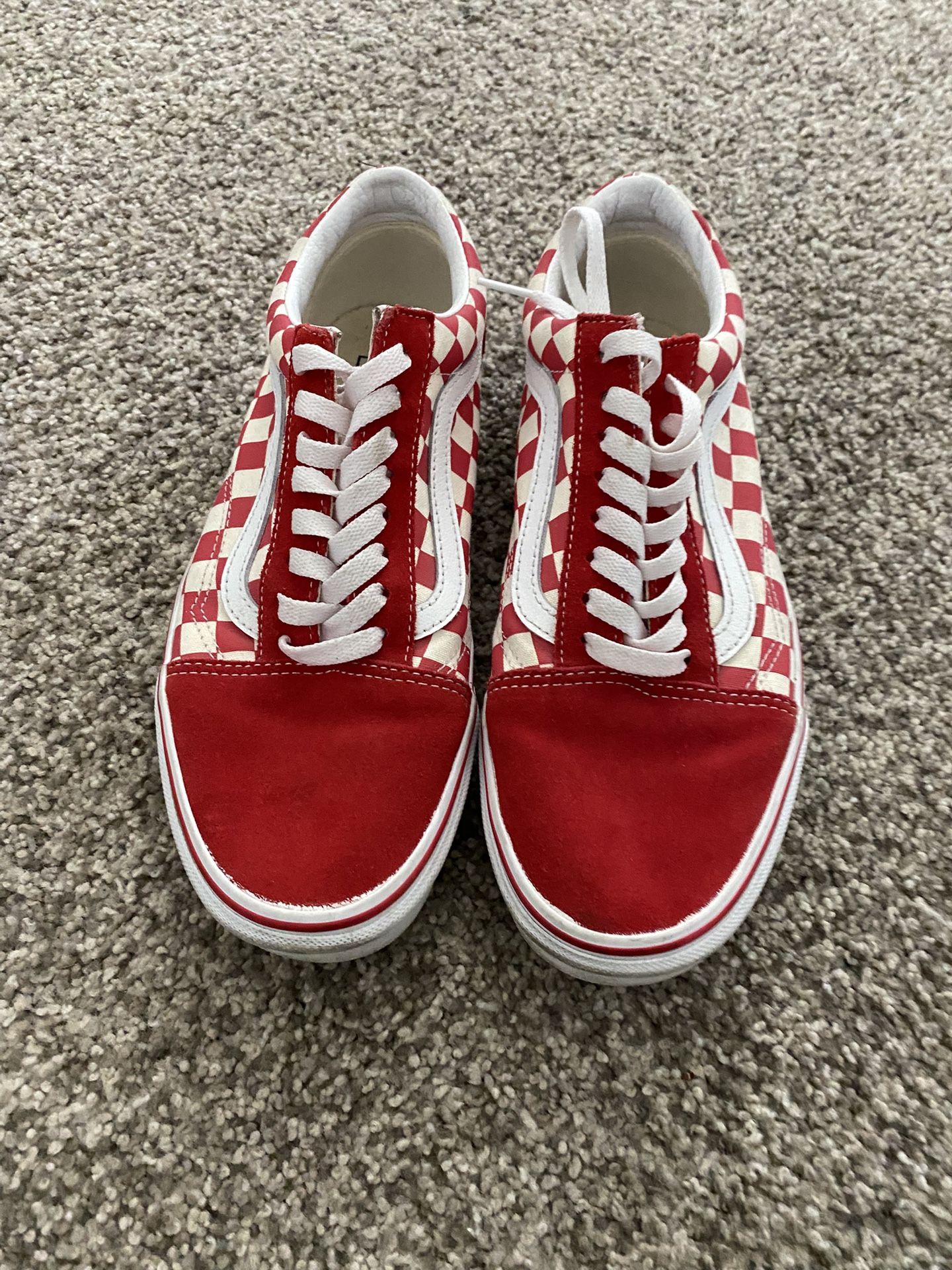 Red Checkered Vans