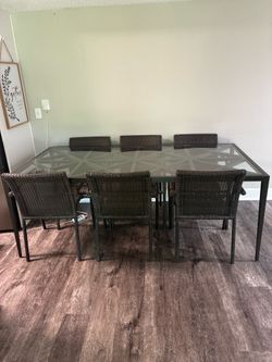 Dining room table with chairs
