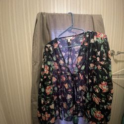 Shall  Medium Blouse Open In Front