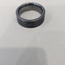 Men's Titanium Wedding Ring (Gun Metal Finish) 